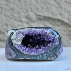 Semi precious stone, large amethyst geode