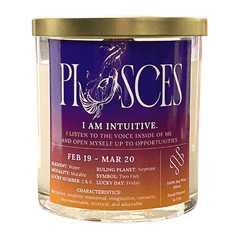 Pisces Zodiac Sign Candle