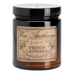 6 oz Botanical Candle in Amber Glass Jar - French Lavender