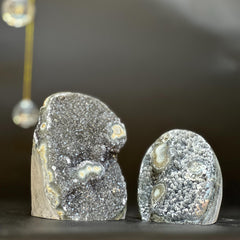 Set of 2 Sugar Amethyst Clusters
