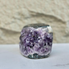 Semi precious stone, large amethyst geode
