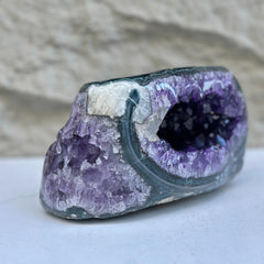 Semi precious stone, large amethyst geode