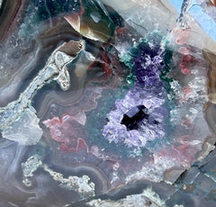 Uruguayan Amethyst & Agate Crystal Geode