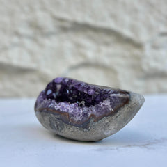 Amethyst Geode Bowl Centerpiece With Agate Formations
