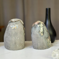 AAA Quality Uruguayan Amethyst Free Form With Calcite Set