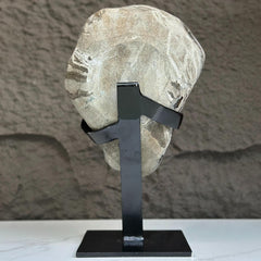 Natural Uruguayan Amethyst Crystal Geode on Metal Stand