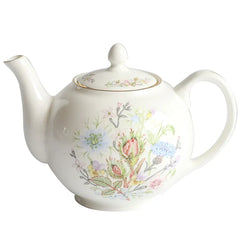 DecorBites™ Bone China Tea Set: Teapot, Teacup, Saucer, Fruit Plate, Tray, Mugs & Tableware