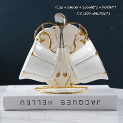 DecorBites™ Elegant Bone China Tea Set Luxury Porcelain Coffee Pot Creamer Sugar Bowlcaffold