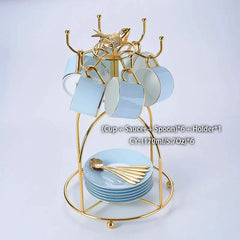 DecorBites™ Bone China Coffee Set Tea Luxury Porcelain Set with Teapot and Cups