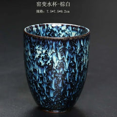 DecorBites™ Japanese Kiln Change Ceramic Tea Cup Set 250ml