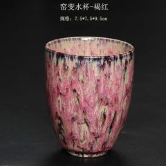 DecorBites™ Japanese Kiln Change Ceramic Tea Cup Set 250ml