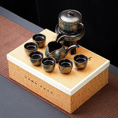 DecorBites™ Ceramic Kung Fu Tea Set with Custom Logo - Luxury Teaware Gift