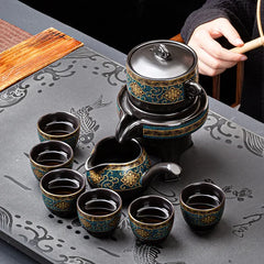 DecorBites™ Ceramic Kung Fu Tea Set with Custom Logo - Luxury Teaware Gift