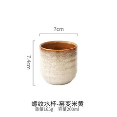 DecorBites™ Japanese Style Ceramic Tea Cup Porcelain Drinkware Mug - 1pc