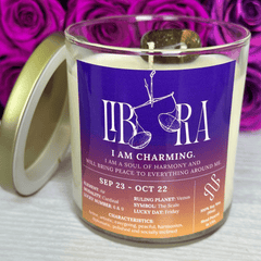 Libra Zodiac Sign Candle