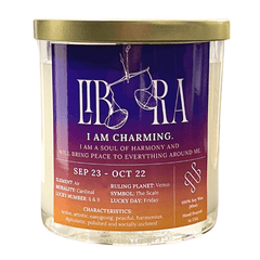 Libra Zodiac Sign Candle