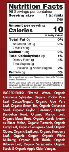Organic Herbal Diabetes Formula